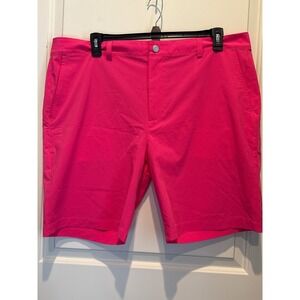 Vineyard Vines Mens Performance Golf Shorts Pink Size 40 Stretch Tech Whale Logo